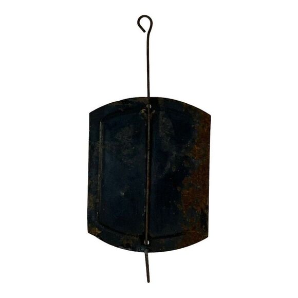 VINTAGE Hanging Hook Advertising METAL ADVERTISEMENT FANCHON FLOUR Yellow Tin - Picture 3 of 4